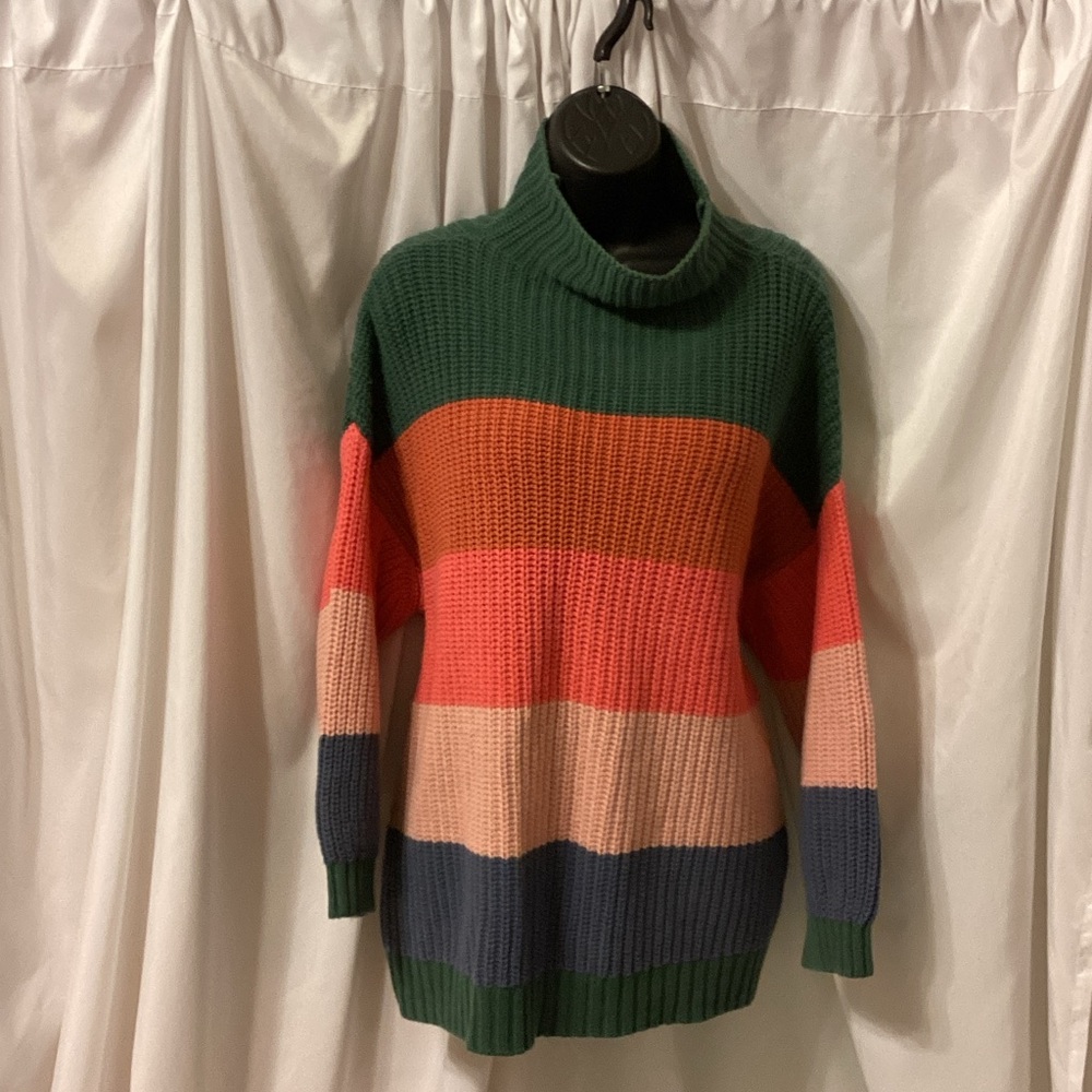 American Eagle Outfitters Multicolor Turtleneck Sweater